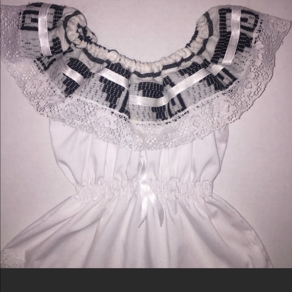 White Black Mexican Dress 12 mon NEW